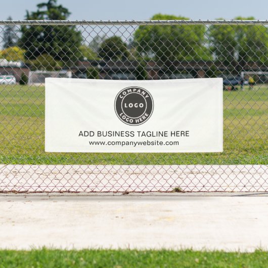Banderoles Ajouter votre logo d'entreprise et votre site Web (En situation)