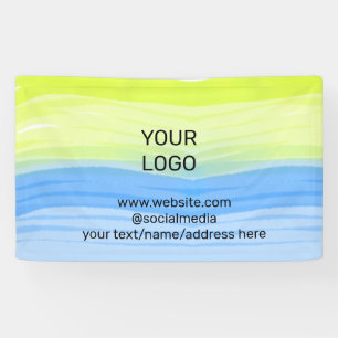 Banderoles ajouter votre logo nom commercial texte aquarelle