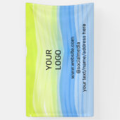 Banderoles ajouter votre logo nom commercial texte aquarelle  (Vertical)