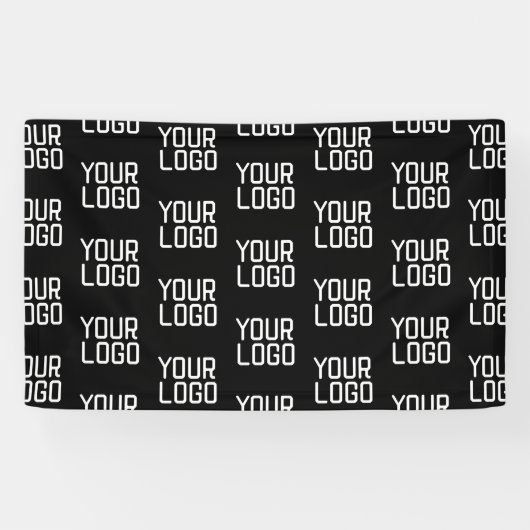Banderoles Ajouter votre logo Répéter Motif Modèle modifiable (Horizontal)