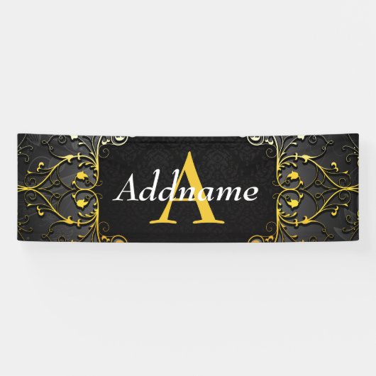 Banderoles Ajouter votre nom et votre initiale (Horizontal)