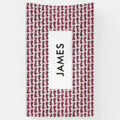 Banderoles Ajouter votre nom Red Fire truck Personnalisé (Vertical)