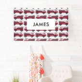 Banderoles Ajouter votre nom Red Fire truck Personnalisé (En situation)