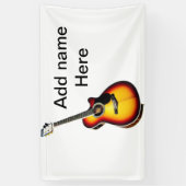 Banderoles Ajouter votre nom texte brun acoustique guitare éd (Vertical)