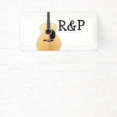 Banderoles Ajouter votre nom texte brun acoustique guitare mo (Insitu)