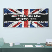 Banderoles Ajouter votre texte sur le drapeau anglais Jeu d'o (Salon professionnel)