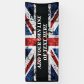 Banderoles Ajouter votre texte sur le drapeau anglais Jeu d'o (Vertical)