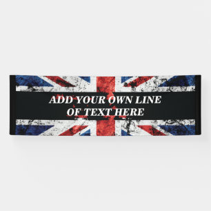 Banderoles Ajouter votre texte sur le drapeau anglais Jeu d'o