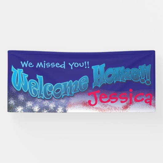 Banderoles Ajoutez votre propre drapeau à la maison bienvenu (Horizontal)