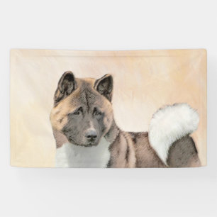 Banderoles Akita Peinture - Cute Original Chien Art