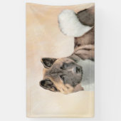 Banderoles Akita Peinture - Cute Original Chien Art (Vertical)