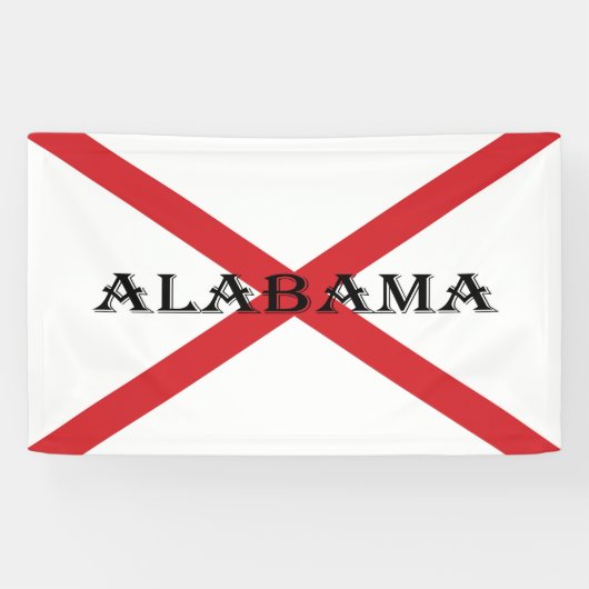 Banderoles Alabama et drapeau (Horizontal)