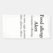 Banderoles Alerte d'allergie alimentaire ajouter le nom texte (Horizontal)