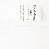 Banderoles Alerte d'allergie alimentaire ajouter le nom texte (Insitu)