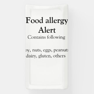 Banderoles Alerte d'allergie alimentaire ajouter le nom texte