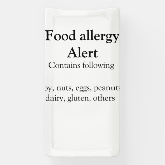 Banderoles Alerte d'allergie alimentaire ajouter le nom texte (Verticale)