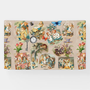 Banderoles Alice à Wonderland Cheshire Cat Characters