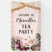 Banderoles Alice au Pays des merveilles Tea Party (Vertical)