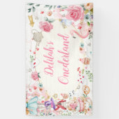 Banderoles Alice dans l'Onederland 1er anniversaire Tea Party (Vertical)