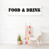 Banderoles Aliments génériques et boissons Fournitures de fêt (En situation)