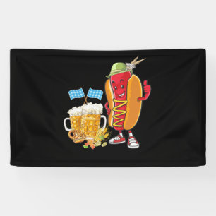 Banderoles Allemand Hotdog Bavaria Drapeau Oktoberfest Wurst