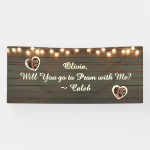 Banderoles Aller au bal avec moi Promesse romantique de bal