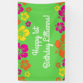 Banderoles Aloha Cute Hawaiian 1er Anniversaire Thème de fête (Vertical)