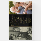 Banderoles Alors Et Maintenant 2 Photo 50e Anniversaire Bienv (Vertical)