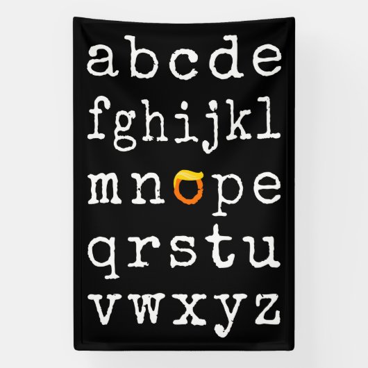 Banderoles Alphabet anti-Trump - Nope V (Verticale)