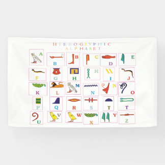 Banderoles Alphabet Hiéroglyphique