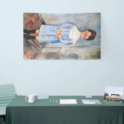 Banderoles Amedeo Modigliani - Petite fille en bleu (Salon professionnel)