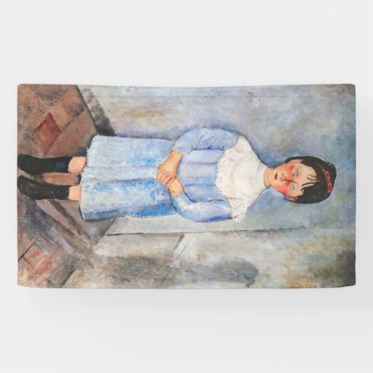 Banderoles Amedeo Modigliani - Petite fille en bleu (Horizontal)