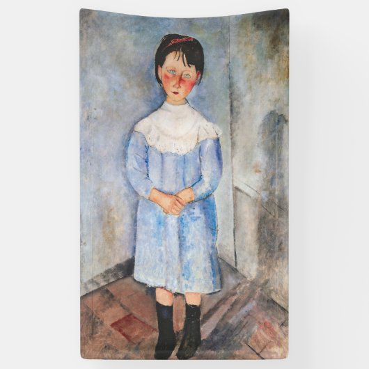 Banderoles Amedeo Modigliani - Petite fille en bleu (Vertical)
