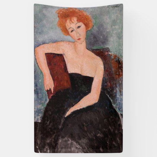 Banderoles Amedeo Modigliani - Robe de soirée pour filles rou (Vertical)