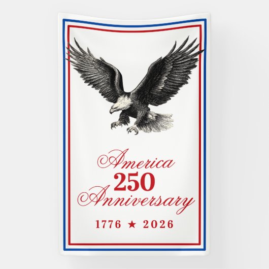 Banderoles America 250 Anniversary Bald Eagle (Verticale)