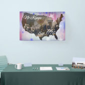Banderoles America No Kings Est 1776 (Salon professionnel)