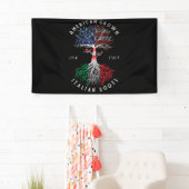 Banderoles American Grown Italian Roots Italy Flag National (En situation)