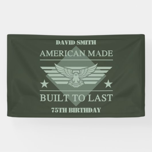 Banderoles American Made 75th Birthday (Horizontal)