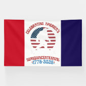 Banderoles American Semiquincentennial Walking Figure Emblem (Horizontal)