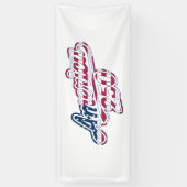 Banderoles Amérique 250 Drapeau Script Semiquincentennial Des (Vertical)