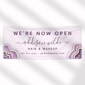 Banderoles Amethyst Purple Parties scintillant Agate Geode Lu