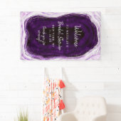 Banderoles Amethyst Purple & Silver Fête des mariées Bienvenu (En situation)