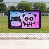 BANDEROLES AMICAL MONSTERS VINYL BANNER W/ GROMMETS (En situation)