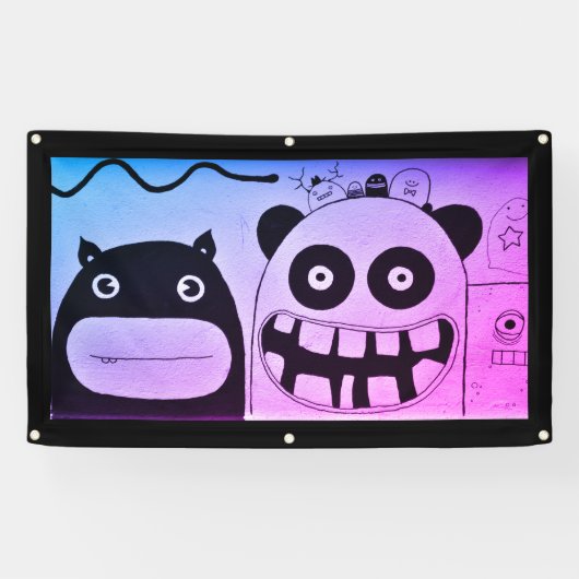 BANDEROLES AMICAL MONSTERS VINYL BANNER W/ GROMMETS (Horizontal)