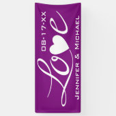 Banderoles amour avec un coeur (Vertical)