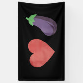 Banderoles Amour Eggplant Funny Gay Pride LGBTQ (Vertical)