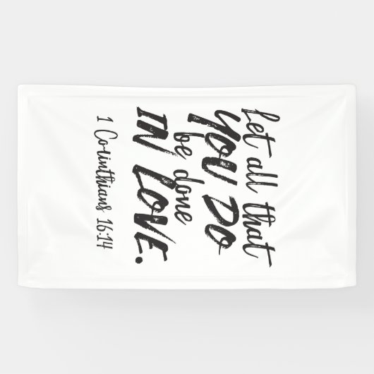 Banderoles Amour en action - 1 Corinthiens 16:14 Inspirationa (Horizontal)