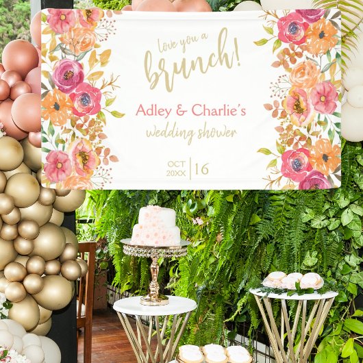 Banderoles Amour pour un petit déjeuner floral automnal Maria