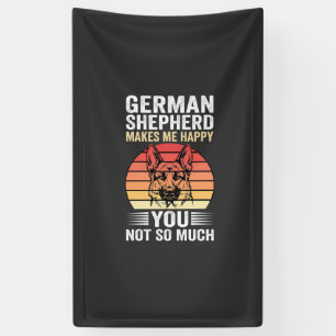 Banderoles Amoureux du Berger Allemand Drôle Rétro