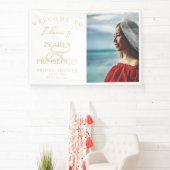 Banderoles Ampersand Perles blanches et prosecco pour une fêt (Insitu)